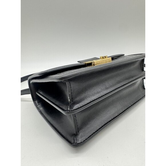 TORY BURCH T monogram leather convertible crossbody bag -BLACK (Has scratch) - Picture 12 of 16